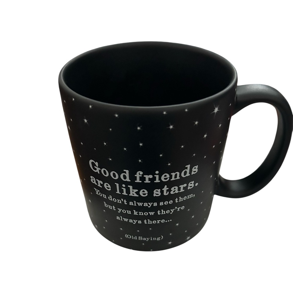 NWT Quotable Good Friends Are Like Stars Inspirational Celestial Coffee Mug